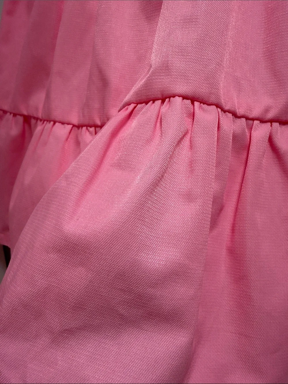 Billieblush Neon Pink Short-Sleeve Tiered Dress w/Sequin Front NWOT sz 8